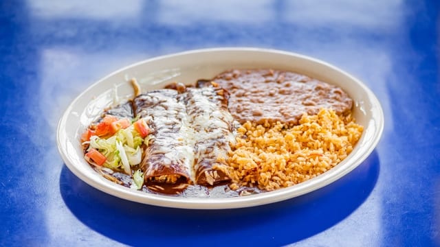 Chicken Mole Enchiladas.
