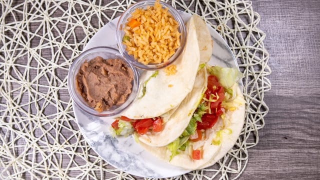 Vegetarian Taco Plate.
